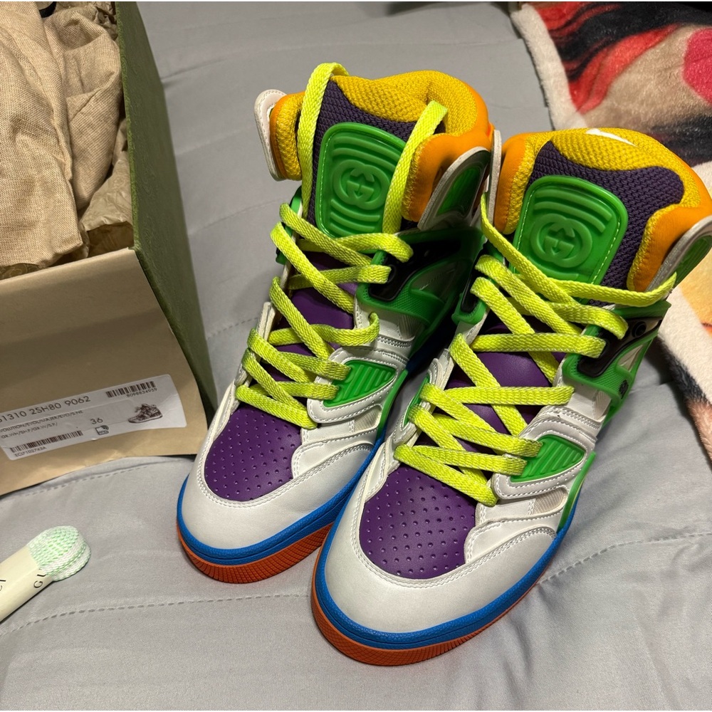 Gucci ace basket high top women us 6,5 7 insoles  24,5cm